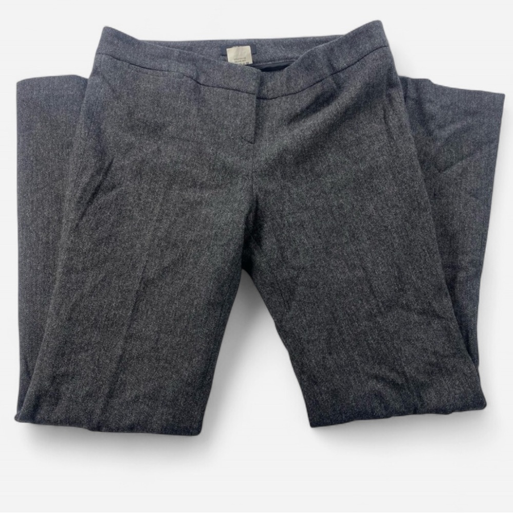 Philippe Adec Paris Women’s Flared Dress Pants Charcoal Gray Wool Blend Size 10 - Picture 3 of 7